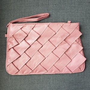 COPY - Pink Blush Ruffled Faux Leather Clutch Bag